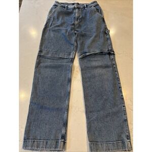 Hollister Carpenter Jeans Womens 9L 29x33 Ultra High Rise Dad Vtg Stretch Frayed